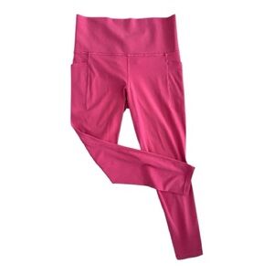 Athleta Salutation Stash 7/8 Tights Workout Training Leggings Pink Size Small